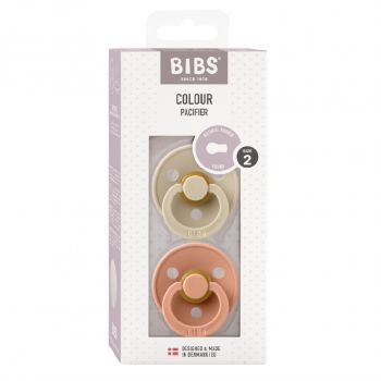 Bibs Colour 2 PACK Latex Size 2-Vanilla/Peach