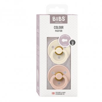 Bibs Colour 2 Pack Latex Size 2-Ivory/Blush