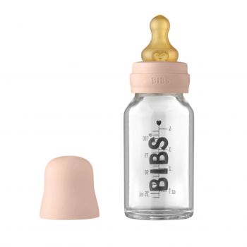 Baby Glass Bottle Complete Set Latex 110ml-Blush