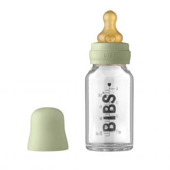 Baby Glass Bottle Complete Set Latex 110ml-Sage