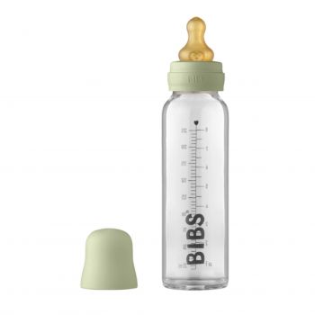 Baby Glass Bottle Complete Set Latex 225ml-Sage