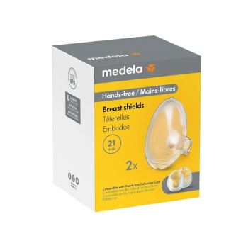 กรวยปั๊มนม Hands-free Breast Shield ขนาด 21, 24, 27,30 มม. ทำมุมเปิด 105 องศา ลดแรงกดทับที่หน้าอก