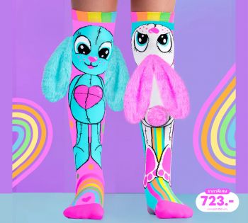 Madmia Rainbow Bunny Socks