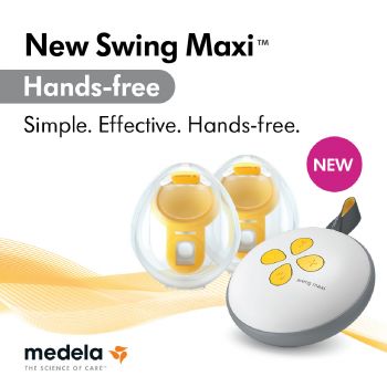 Swing Maxi™ Hands-free เครื่องปั๊มไฟฟ้าแบบปั๊มคู่รุ่น มาพร้อมกรวยแบบไร้มือจับ "เมื่อมือแม่ว่าง หลายๆอย่างก็ทำพร้อมกันได้"
